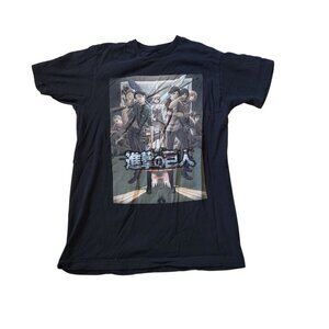 Hot Topic Attack on Titan Womens Season 3 Anime Graphic T Shirt‎ Size M Black
